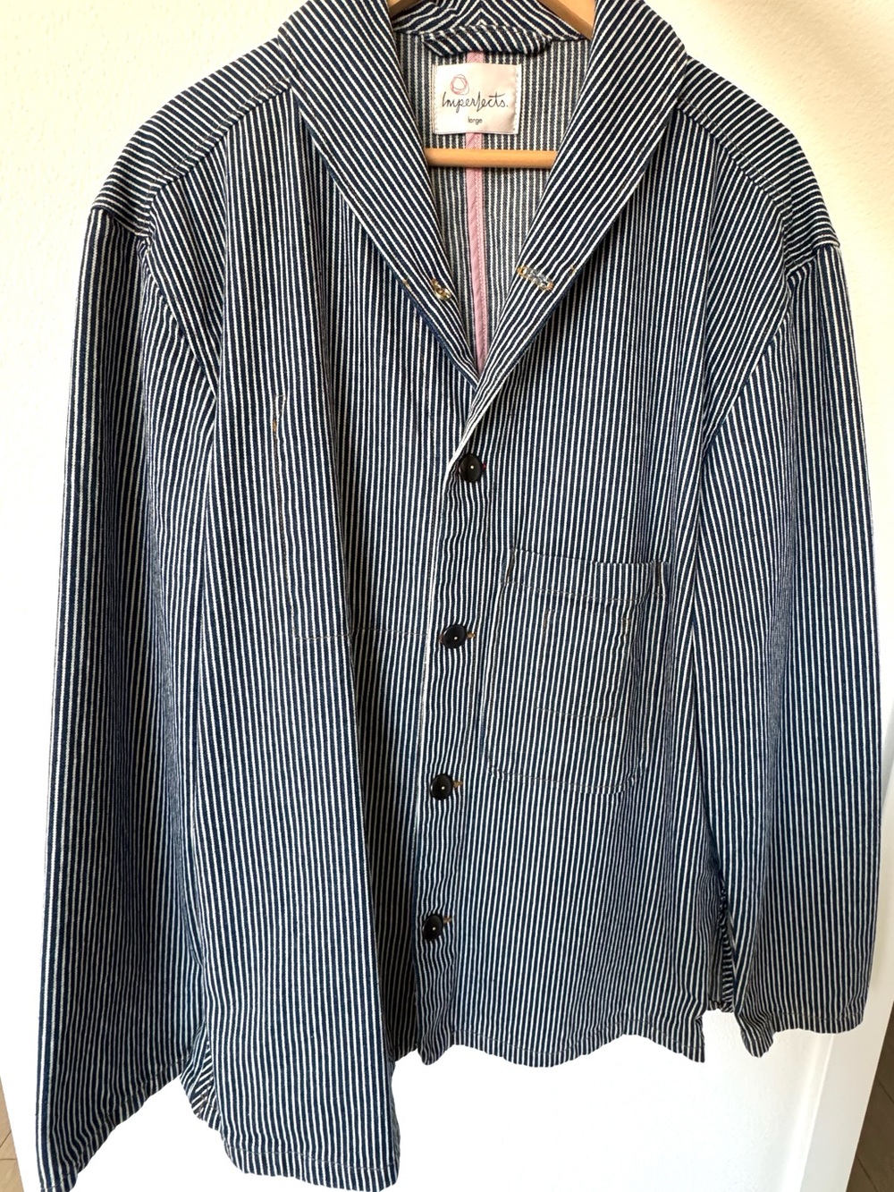 Navy and White Striped Lightweight Shepards Shirt